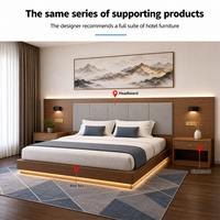 Meubles de chambre modernes et minimalistes en bois massif, durables, de qualité commerciale, résistants au feu, pour hôtel, complexe hôtelier, appartement-hôtel, maison d'hôtes