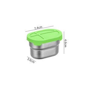 304 Edelstahl Kinder-Snackbehälter, 50-230ml Bento-Soßenbecher mit Dichtungs-Silikonverschluss für Salat, Süßigkeiten, Butter, Obst - Product Image 3