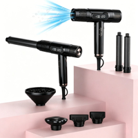 Sèche-cheveux multi-styler 5-en-1 professionnel avec moteur BLDC 110000 tr/min, ions négatifs, pour boucler et lisser, idéal pour salon de coiffure (OEM)