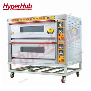 فرن مخبز تجاري من الفولاذ المقاوم للصدأ بطابقين وأربعة صواني |   فرن خبز رقمي يعمل بالغاز/الكهرباء للخبز والبيتزا والكعك - Product Image 3