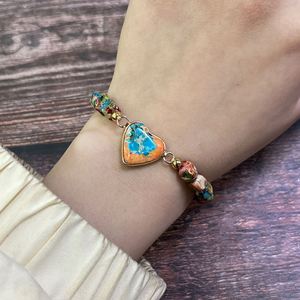 Bracelet en pierre naturelle avec perles de verre colorées, vibrations positives, expert, faible MOQ, prêt à expédier (RTS) - Product Image 3