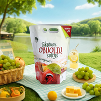 Sacs d'emballage de jus feuille d'aluminium vin sangria pochette debout emballage en plastique avec vanne papillon sac aseptique