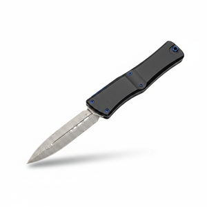 Couteau de poche pliant Micro Tech en acier Damas, multifonctionnel, haute dureté, outil portable et d'extérieur pour l'autodéfense - Product Image 4