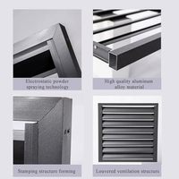 Couverture de climatiseur extérieur en alliage d'aluminium de haute qualité, design à grille, durable, anti-corrosion, en métal