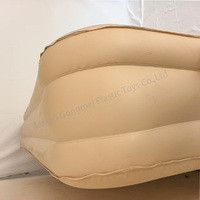 Matelas de lit gonflable souple double OEM avec tête de lit et dos à trois couches pour meubles de maison