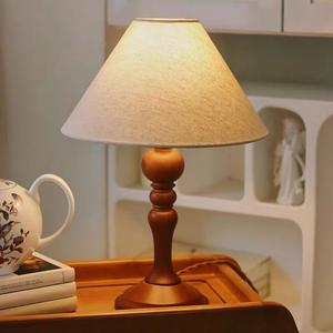 Nouvelle lampe de table en matériau autre que le bois, style américain vintage, style wabi-sabi, interrupteur de commande, gradation, lumière nocturne DC, personnalisée, créative - Product Image 4