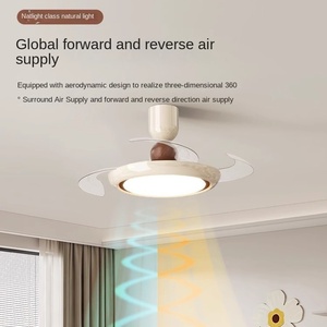 Ventilador de techo LED moderno de 48 pulgadas superventas con 6 velocidades y 4 aspas, diseño retráctil de bajo ruido para el hogar, dormitorio, oficina, hoteles - Product Image 3