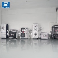 Mascotte gonflable personnalisée en forme d'appareils électroménagers (lave-linge, réfrigérateur, téléviseur) pour publicité extérieure et défilés