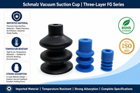 Pengganti untuk Komponen Industri Robotik, Suction Cup Bertenaga Vakum FG9/FG14/FG25, Nozel Bergelombang Buatan China 0.02kg