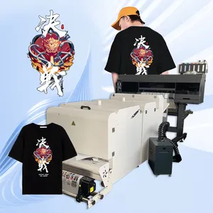 Fabrikant 60 Cm Dtf Printer Met Poedershaker Automatische A1 Groot Formaat Dtf Printer Rollen Om Te Rollen