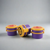 Nouveauté 2026 : Grinder à tabac manuel en plastique CANNA, logo personnalisé, 67 mm, 4 couches, emballage moderne de style cartoon