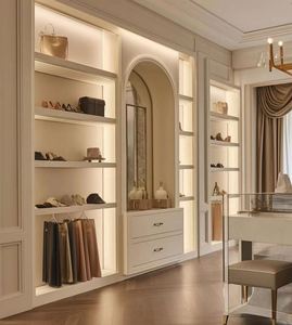 Organizador de armario abierto de estilo nórdico personalizado, armario de dormitorio, armarios de ropa - Product Image 1