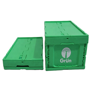 Cấp Thực Phẩm Gấp Stackable Di Chuyển Hộp Nhựa Ráp Doanh Thu Crate Vận Chuyển Tote Hộp Lưu Trữ Ráp <span class=keywords><strong>Container</strong></span> - Product Image 6