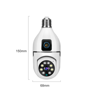 Bán buôn Mini Wifi 360 độ xem Bóng đèn máy ảnh hai ống kính <span class=keywords><strong>camera</strong></span> an ninh Hệ thống - Product Image 5
