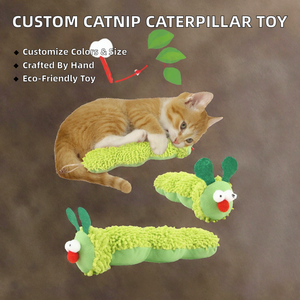 Nouveau Jouet pour Animaux de Compagnie en Peluche Écologique et Adorable, Chenille, vers à la menthe et coussin fruit, pour le jeu des chats, Fournitures, Vente en Gros - Product Image 2