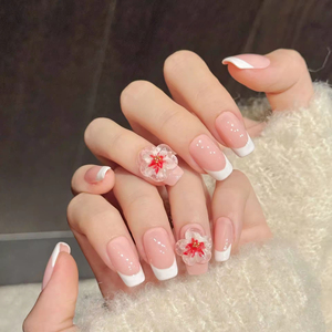 <span class=keywords><strong>Uñas</strong></span> <span class=keywords><strong>Postizas</strong></span> Francesas 3D Personalizadas con Etiqueta Privada, Cortas, Cuadradas, Hechas a Mano, Acrílicas, Reutilizables, <span class=keywords><strong>de</strong></span> Fábrica - Product Image 2