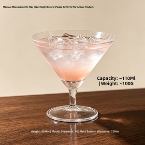 Bicchieri da Martini Artigianali con Stelo Corto, Bicchierini Ecologici per Miscelare Martini, Ideali per Feste - Product Image 6