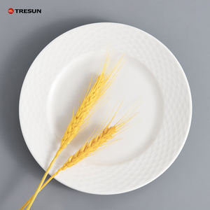 Assiette à dîner personnalisée de style classique moderne en céramique de Chine 10.5 pouces européenne vintage blanche pour restauration - Product Image 5