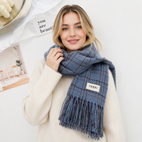 Nouvelle Écharpe Imprimée à Carreaux 2026 pour Femme, Style Treillis Automne/Hiver, Cache-Cou Polyvalent en Polyester, Confortable pour Homme et Femme, Unisexe Adulte