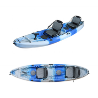 Kayak de pêche double Viking Tandem, kayak de pêche à assise sur le dessus, bateau de pêche en LLDPE provenant des États-Unis, kayak de pêche pour 3 personnes, canoë, 3 ans, 3,1 - 4 m