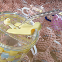 Tasse en verre jaune en damier tendance minimaliste pour hommes femmes bureau et usage domestique tasse à thé résistante à la chaleur pour infuser du café lait