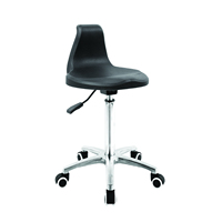 Chaise de laboratoire industrielle ESD de haute qualité en mousse PU noire réglable en hauteur pivotante antistatique