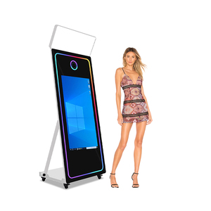 New 65inch Magic Mirror Photo Booth 43/32 Touch Screen Mirror Wedding Photo Booth Machine <b>with</b> <b>Camera</b> and <b>Printer</b> - Product Image 1