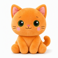 Peluche chat orange Kawaii personnalisée OEM avec fil pour la vente en gros aux magasins de cadeaux et aux magasins de jouets mignons