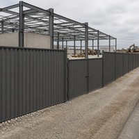 Privacy metaalafscheiding bouwplaats afscherming beveiligingsbarrière voorgelakt stalen privacy afschermingspanelen AS NZS standaard