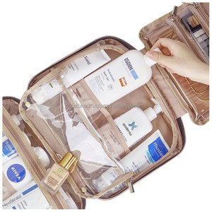 Sac fourre-tout multi-couches à fermeture éclair en polyester Oxford 7.8L unisexe, avec poignée souple, organisateur d'affaires, maquillage, étuis à cosmétiques - Product Image 3