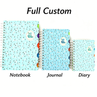 Cuaderno Personalizado, Diario, Espiral, Estampado Floral, Logotipo Personalizado, Separadores de Pestañas Coloridos, A4, A5, A6, Venta al por Mayor, MOQ Bajo