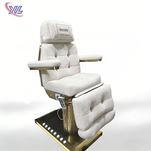 Table de massage électrique de luxe moderne pour spa, esthétique et extensions de cils, avec commande au <span class=keywords><strong>pied</strong></span>, base en ABS et 3/4 moteurs - Product Image 1