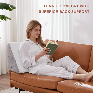 หมอนรองขาเพิ่มความสูงแบบเมมโมรี่โฟมความหนาแน่นสูง ช่วยบรรเทาอาการปวดหลังส่วนล่าง ปรับปรุงการไหลเวียนโลหิต ถอดซักได้ - Product Image 5