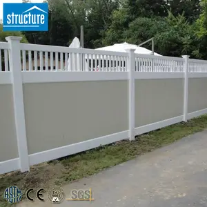 热销高品质pvc隐私围栏花园pvc面板低维护白色乙烯基塑料隐私围栏