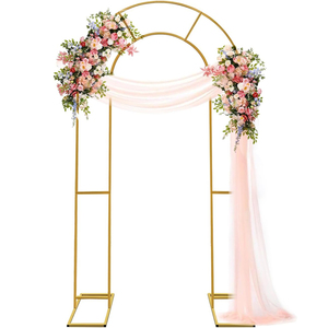 Supporto per fondale a doppio arco resistente 6.6ft 7.2ft, telaio in metallo a forma di U per fondali, archi nuziali per cerimonie e baby shower - Product Image 1