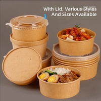 Boîtes d'emballage alimentaire jetables biodégradables en papier kraft personnalisées pour bento, repas à emporter et brunch, à prix fabricant