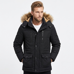 Hot <strong>Sale</strong> <strong>Men's</strong> Custom Fashion Winter Jacket Breathable Waterproof Soft Shell Stand Collar Warm Padded <strong>Coat</strong> Hiking Male <strong>Parka</strong> - Product Image 1