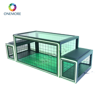 Structure de divertissement sportive double pour compétition en salle, Subsoccer 3, jeu de football de table avec deux chaises