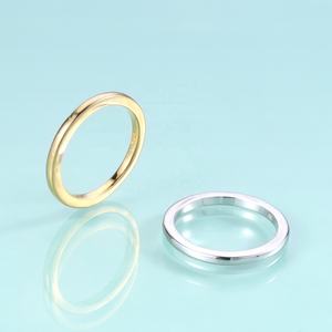 Anillo de plata de ley apilable minimalista de alta calidad, anillo liso S925, banda de eternidad para <span class=keywords><strong>parejas</strong></span>, <span class=keywords><strong>amigos</strong></span> <span class=keywords><strong>y</strong></span> niñas - Product Image 1