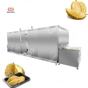 Equipo de procesamiento de congelador de frutas Industrial Mejor calidad Automático IQF Fruta Línea completa Durian Máquina congelada