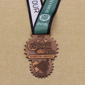 Изготовленный на заказ 2D античный цинковый сплав североамериканский эндуро Тур финал медаль большая горная эндуро медаль