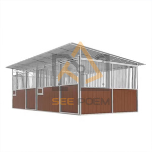 Stalle all'aperto del <span class=keywords><strong>cavallo</strong></span> con il rifugio del <span class=keywords><strong>cavallo</strong></span> del tetto per il <span class=keywords><strong>cavallo</strong></span> del Club equestre l'imbarco ha galvanizzato l'<span class=keywords><strong>attrezzatura</strong></span> d'acciaio economica di Dressage - Product Image 1