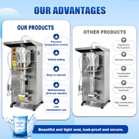 Machine d'emballage automatique VFFS écologique personnalisée pour sachets de liquides, avec découpe, remplissage et scellage, pour boissons
