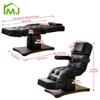 Luxuriöse Salonmöbel: 3-Motoren-Wachsstuhl für Kosmetikerinnen, Schönheitsliege, Massageliege, Wimpernliege