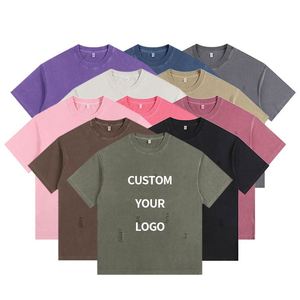 เสื้อยืดคอโอเวอร์ไซส์ทรงหลวม ผ้าคอตตอนหนา 260GSM เป็นมิตรต่อสิ่งแวดล้อม ทอแบบเรียบ สไตล์สตรีทแวร์ ลุคสปอร์ต พรีเมียม - Product Image 4