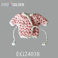 Robe Mini Classique Simple au Crochet Style Vintage, Cadeaux de Faveur pour Baby Shower, Kits de Décorations 100% Coton pour Baptême EG24038