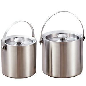 Cubo de Hielo Aislado de Acero Inoxidable de Doble Pared de 1.3L con Tapa para Bebidas y Fiestas - Product Image 1