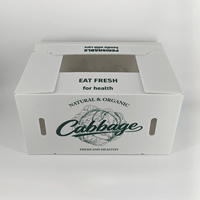 Caisse en plastique ventilée personnalisée, imprimée et étanche, en carton alvéolaire recyclable pour choux, riz et légumes frais