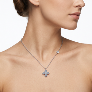 Collier Pendentif Moissanite Style 4mm 1.2CTW en Argent Sterling 925, Bijou Tendance pour Femme, Idéal pour Fiançailles et Soirées - Product Image 4