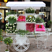 Prix usine détachable Dessert affichage métal chariot à bonbons blanc Sweet Bar chariot à bonbons pour les événements de fête de mariage